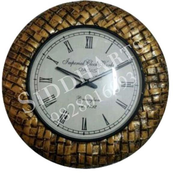 Brass Fitted Wooden Clock