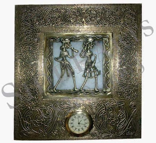 TRIBAL DHOKRA ART PAINTINGS WITH WATCH