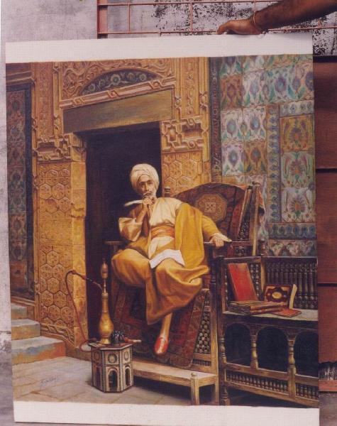 Reproduction of orientalist portrait painting