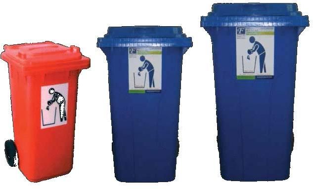 Wheeled Plastic Waste Containers