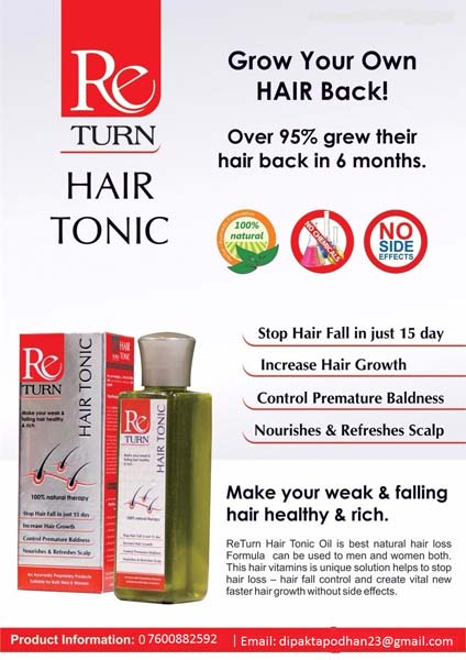 ReTurn Hair Tonic Oil - apollo noni, Ahmedabad, Gujarat