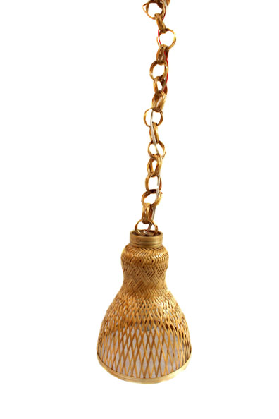 Bamboo hanging lamp handmade product