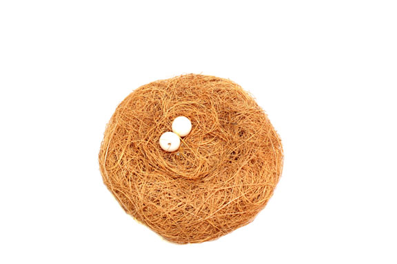 Handicraft nest made from coconut fibre