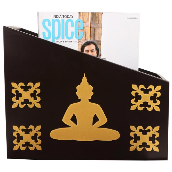 Buddha Wooden Magazine Holder