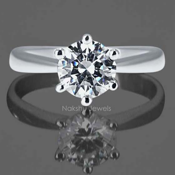 925 Sterling Silver Mixed Moissanite Ring