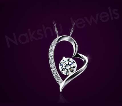 Heart Shaped Moissanite Diamond Pendant