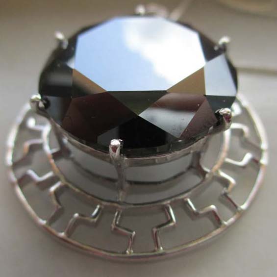 Black Moissanite Pendant