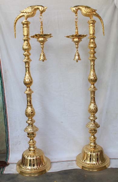 Traditional Gold Plated Parrot Lamps