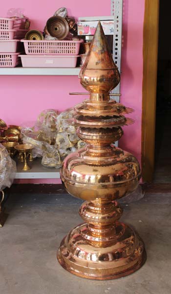Pure copper polished kalasam