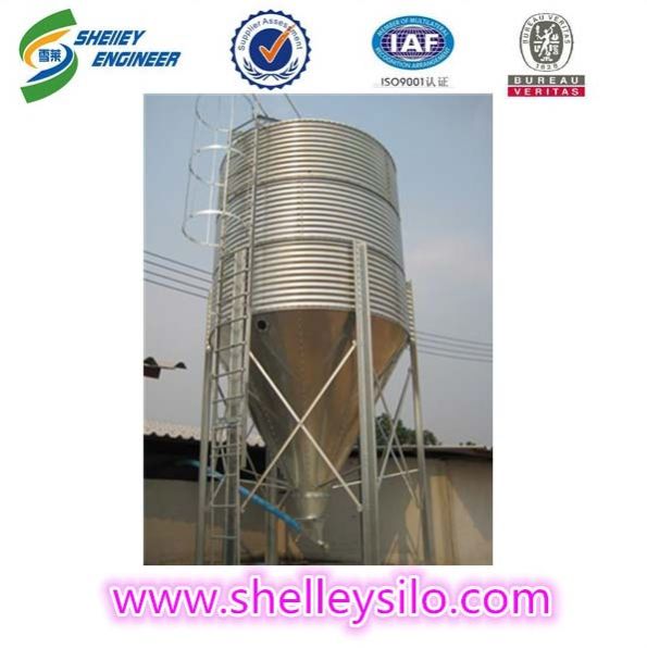 Bolted assembly livestock feed grain silo for feed mill by Taian Shelley Engineering Co. Ltd