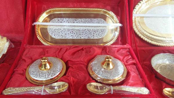 Silver Golden Plated Jar