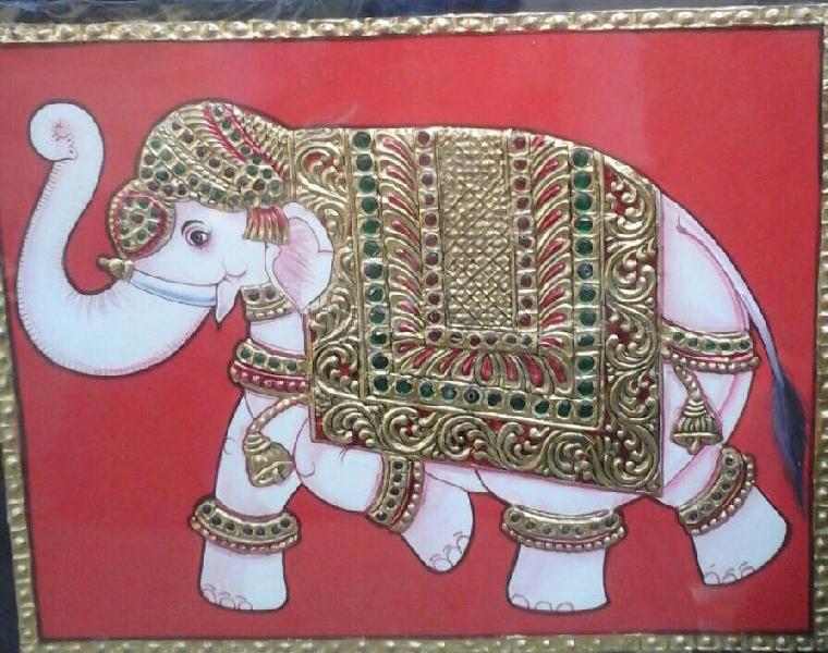Elephant Tanjore Paintings