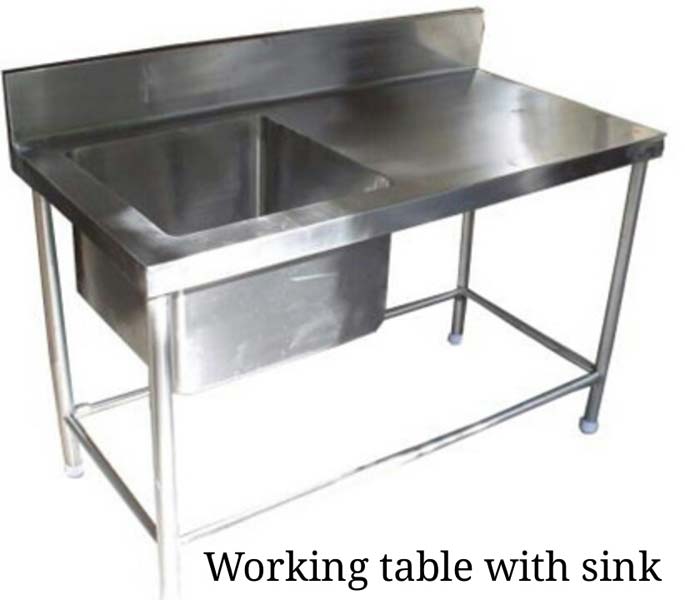 table with sink