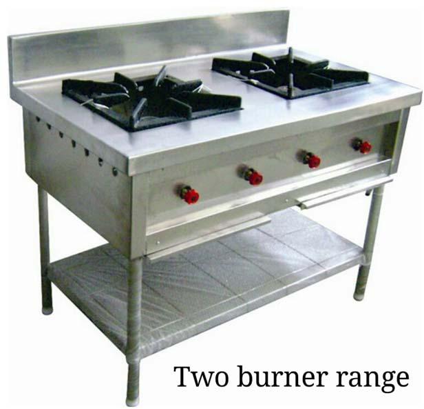 Two burner gas range (ss)
