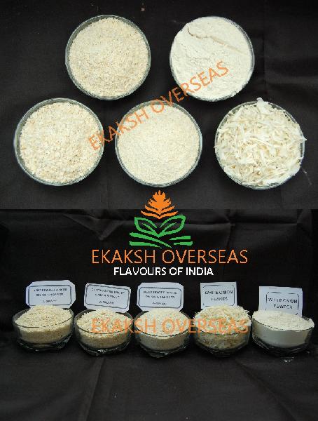 Ekaksh dehydrated white onion granules, Certification : APEDA, FIEO