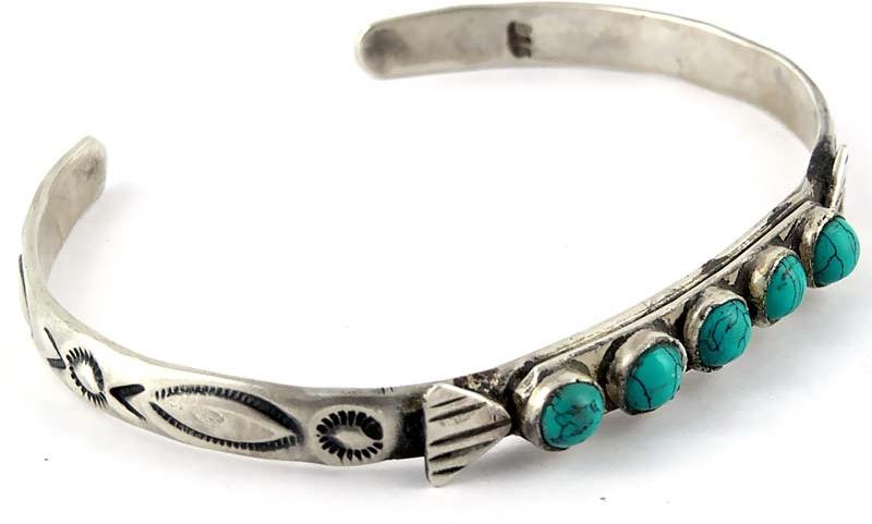 Engraving Work Turquoise Free Size 925 Sterling Silver Bangle