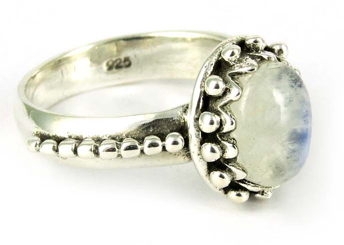 Tide Rainbow Moonstone Sterling Silver Ring