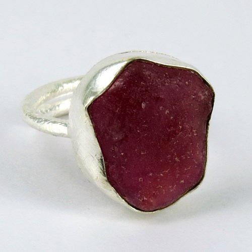 Sterling Silver Rings Love Power Ruby, Size : Free, Shape : Fancy (Rough)