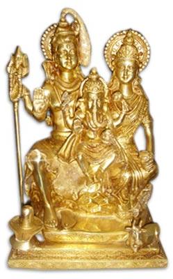Brass Shiva Parvati Statue