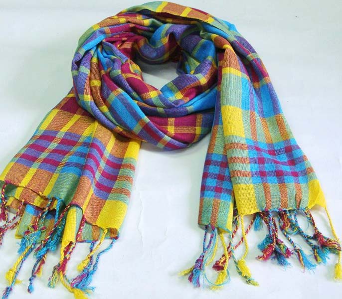 UNIQUE COLLECTION check viscose scarves, Style : IC 871