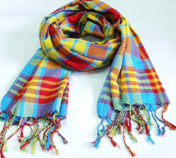 UNIQUE COLLECTION check viscose scarves, Style : IC 870