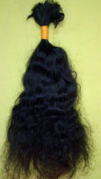 Natural Curly Indian Bulk Hair, Style : Wavy Style