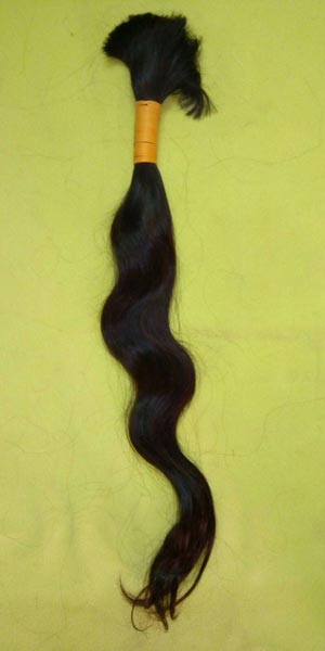 Natural Wavy Indian Bulk Hair, Length : 16