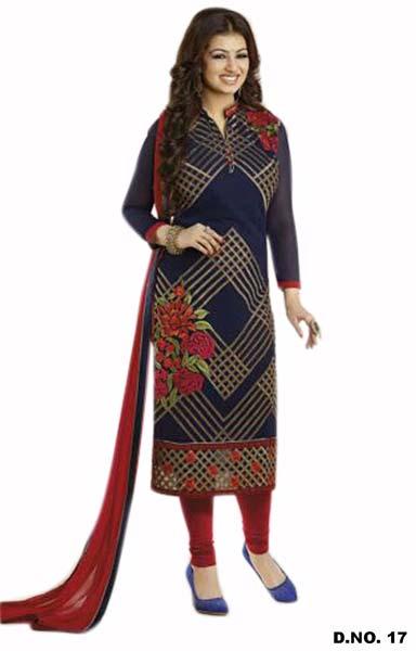 D1010 Georgette Semi Stitched Stright Type Suit