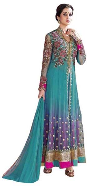 Georgette Embroidered Anarkali Type Suit