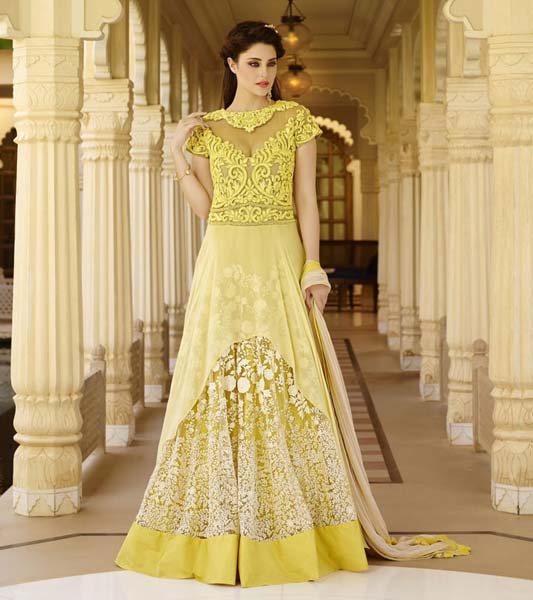 Fs2220 Georgette Embroidered Anarkali Type Suit