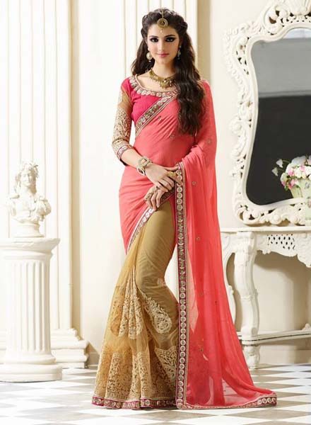 Embroidered Georgette Party Wear Saree