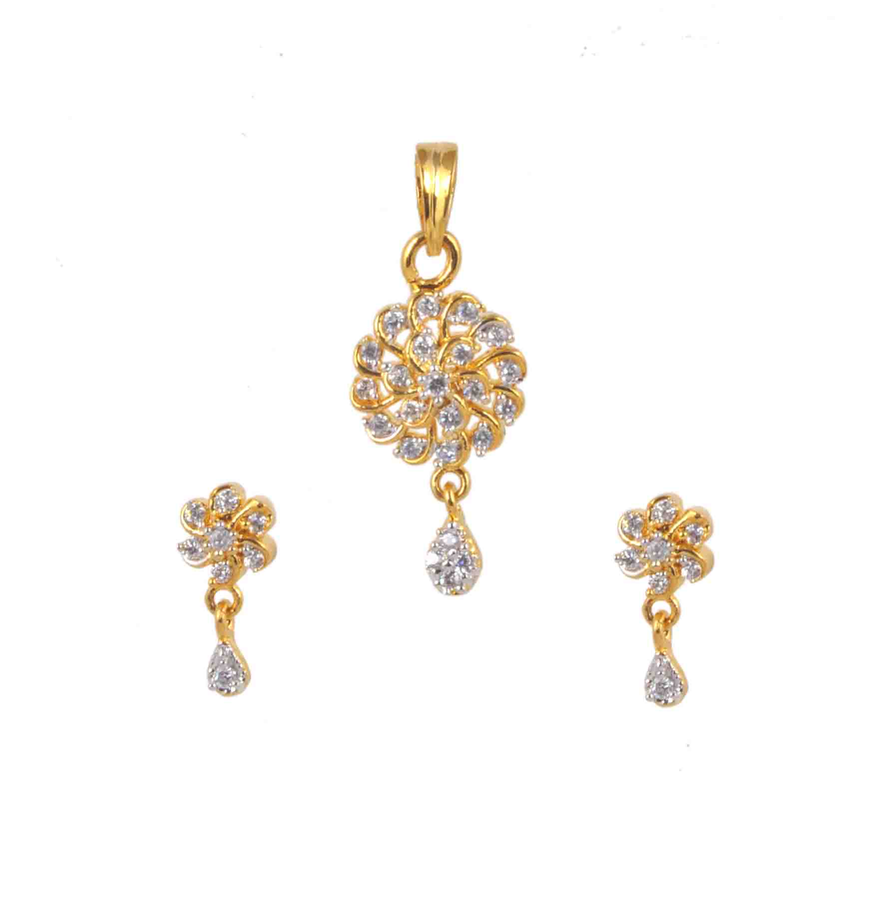 American Diamond Stunning Pendant with Earring Set