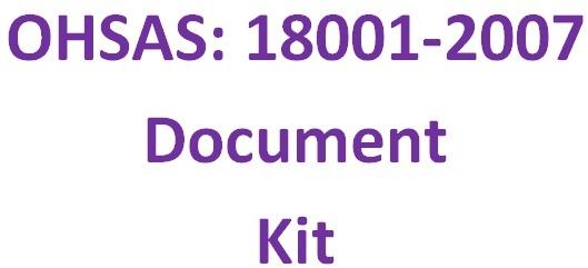 Ohsas :18001-2007 Document Kits