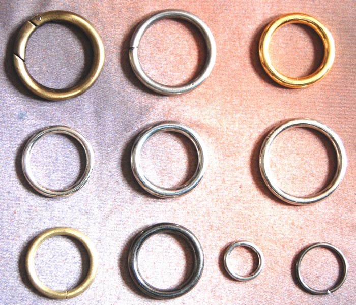 Round Non Polished Metal Bag Rings, for Connecting Joints, Size : 4inch, 6inch, 8inch