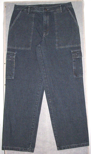 Plain Denim Cargo Trouser, Technics : Woven