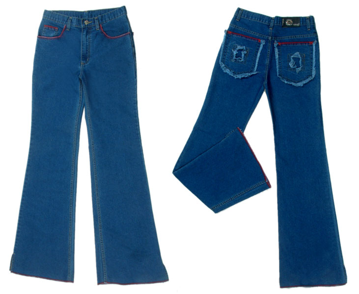 Plain ladies denim jeans, Technics : Woven