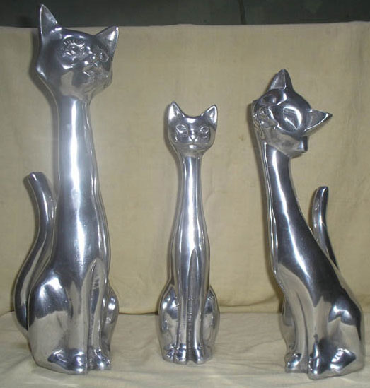 Aluminium Cat Sculptures - Item Code : 3035