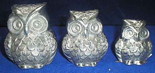 Aluminium Owl Sculpture - (3118)