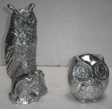 Aluminium Owl Sculpture - (3154)