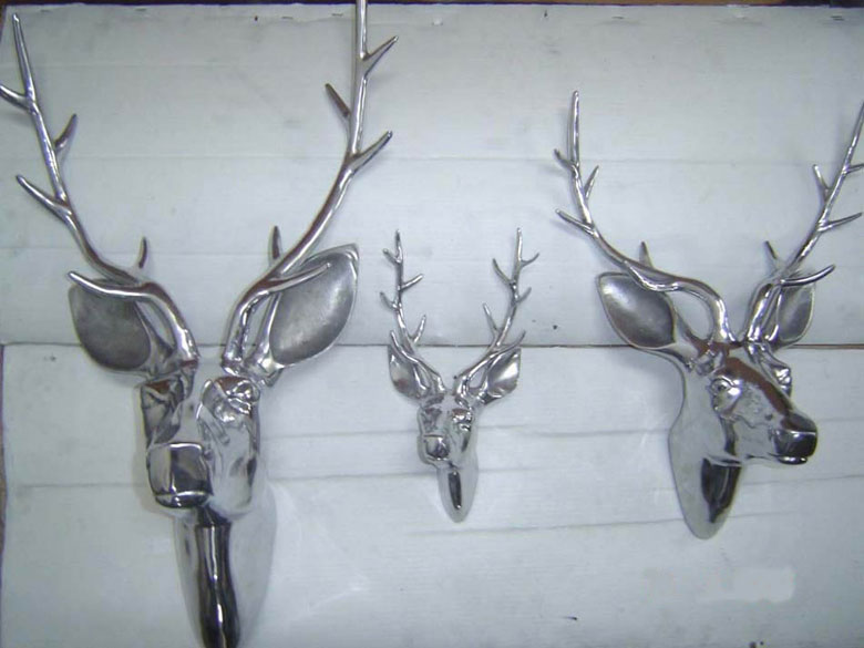 Aluminium Stag Head Sculpture - Item Code : 3233