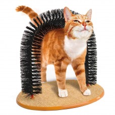 cat massaging grooming arch