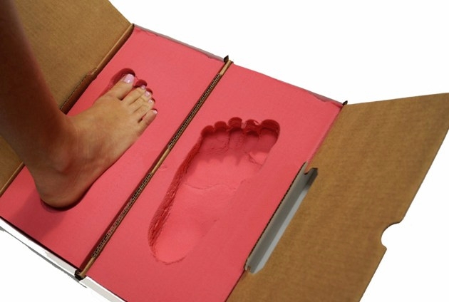 Foot impression foam box