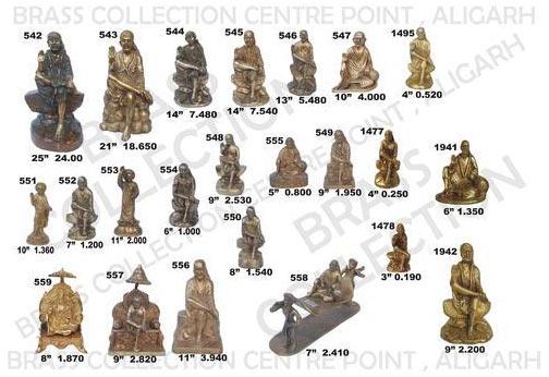 Plain Brass Sai Baba Statue, Packaging Type : Carton Box, Thermocol Box