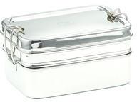 STAINLESS STEEL LUNCHBOX RECT DOUBLE LAYER 14X10X8CM