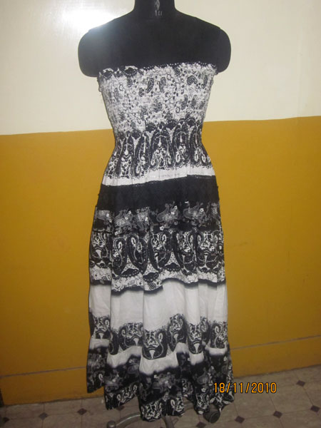 Cotton Shoulderless Dress
