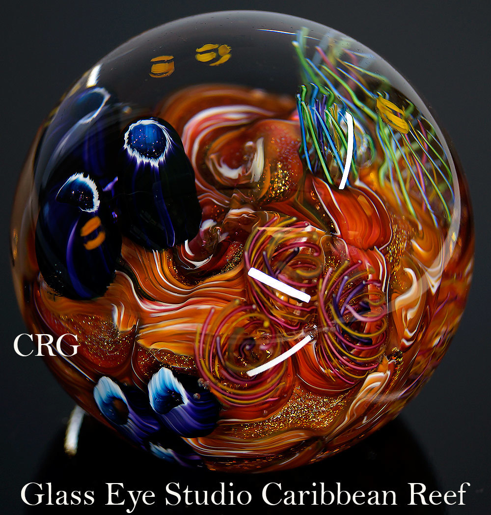 GLASS EYE STUDIO CARIBBEAN REEF PAPERWEIGHT