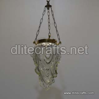 Dlite Carfts Clear Color Glass Hanging, for Home Decor, Style : Morden