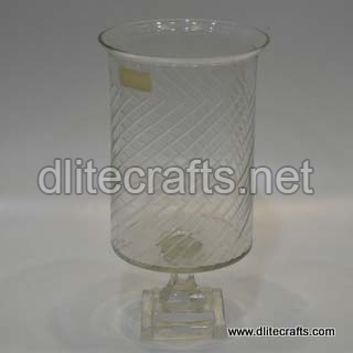 Clear Cut Glass Hurricane