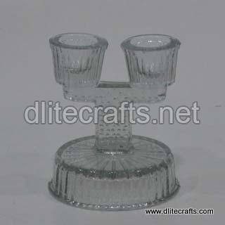 Dlite crafts Clear Glass Candle Holder
