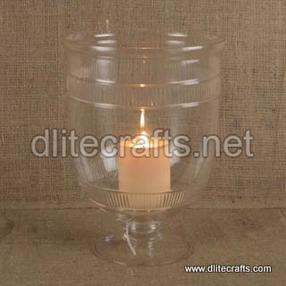 Dlite Crafts Clear Glass Candle Holder, for Home Decor, Style : Traditional